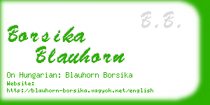 borsika blauhorn business card